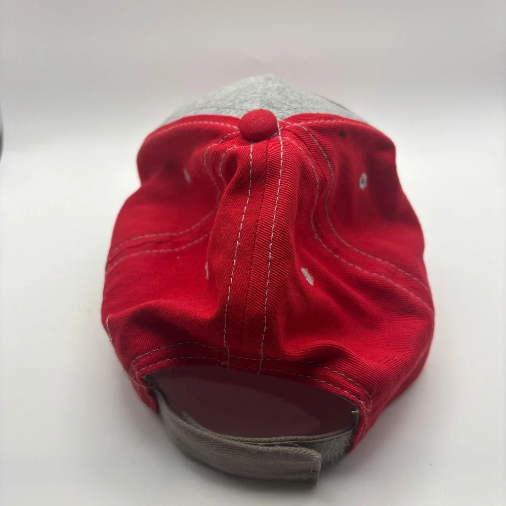 Disney Mickey Mouse Youth Baseball Hat Red Gray Adjustable Cap